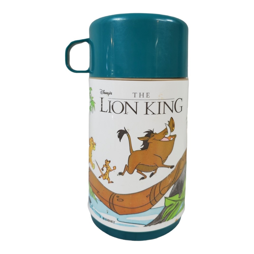 Vintage Disney Thermos The Lion King  6.75"  Simba Timon Pumba by aladdin
